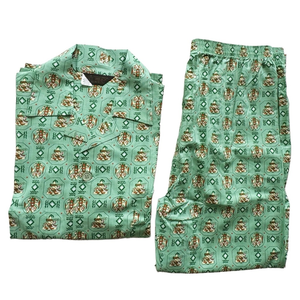 Sears Vintage Perma Prest Print Pajama Set - NWOT |
LARGE